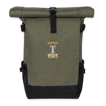 Amateurfunk - Rolltop Rucksack - Olive/Schwarz - Vorne