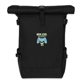 11 Years old 11 birthday outfit Gamer Gaming - Roll Top Backpack - black - Front