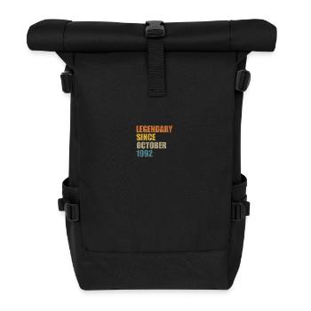 Geboren October 1992 30 Jahre 30er 30.Geburtstag - Rolltop Rucksack - Schwarz - Vorne