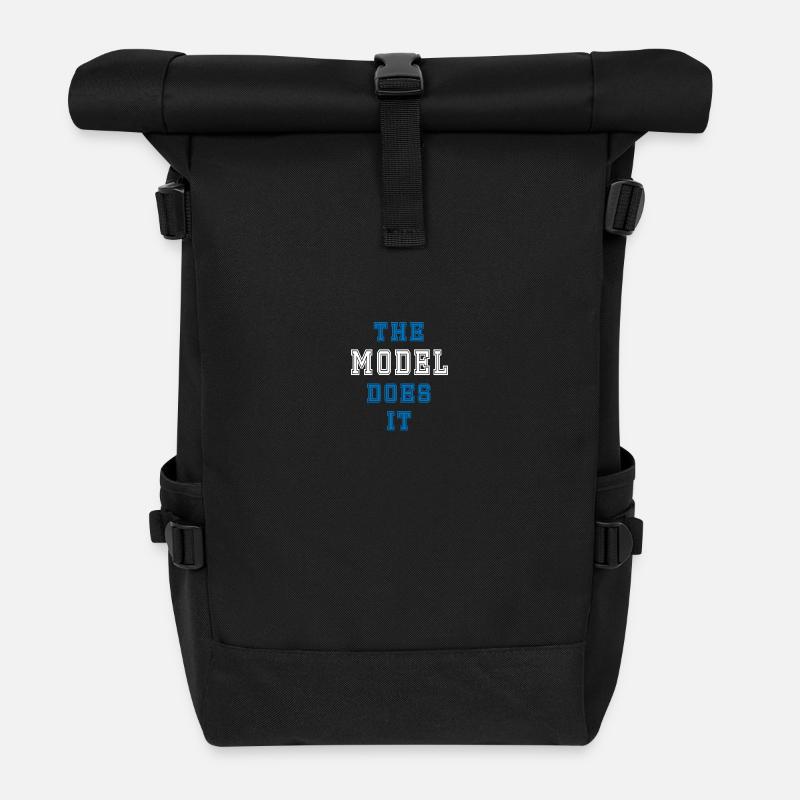The Model does it Model Geschenk - Rolltop Rucksack - Schwarz