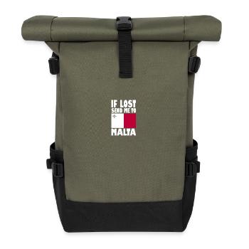 Drapeau de Malte - Sac à dos roll top - olive/noir - Devant