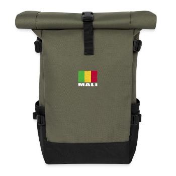 Drapeau du Mali Grunge Drapeau du Mali - Sac à dos roll top - olive/noir - Devant
