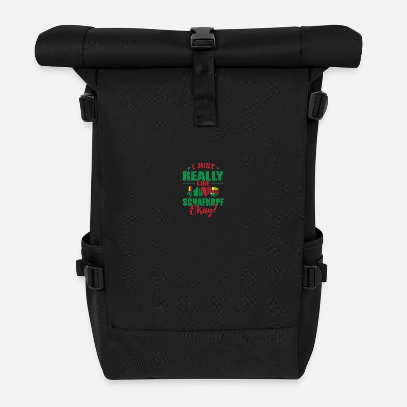 I Just Really like Schafkopf Okay? Kartenspiel - Rolltop Rucksack - Schwarz