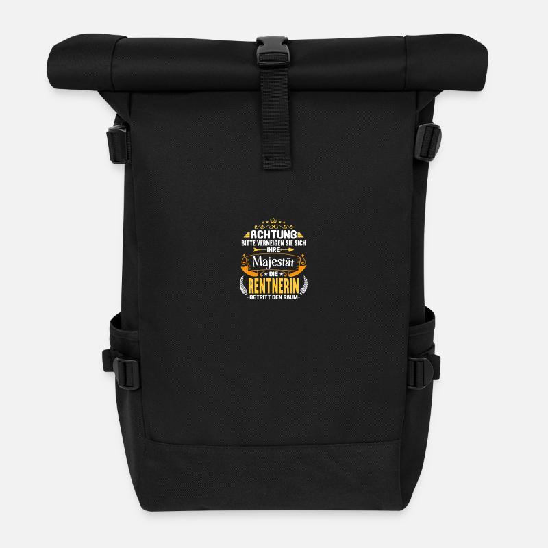 Rente 2023 Ruhestand Abschied Rentnerin 2023 - Rolltop Rucksack - Schwarz