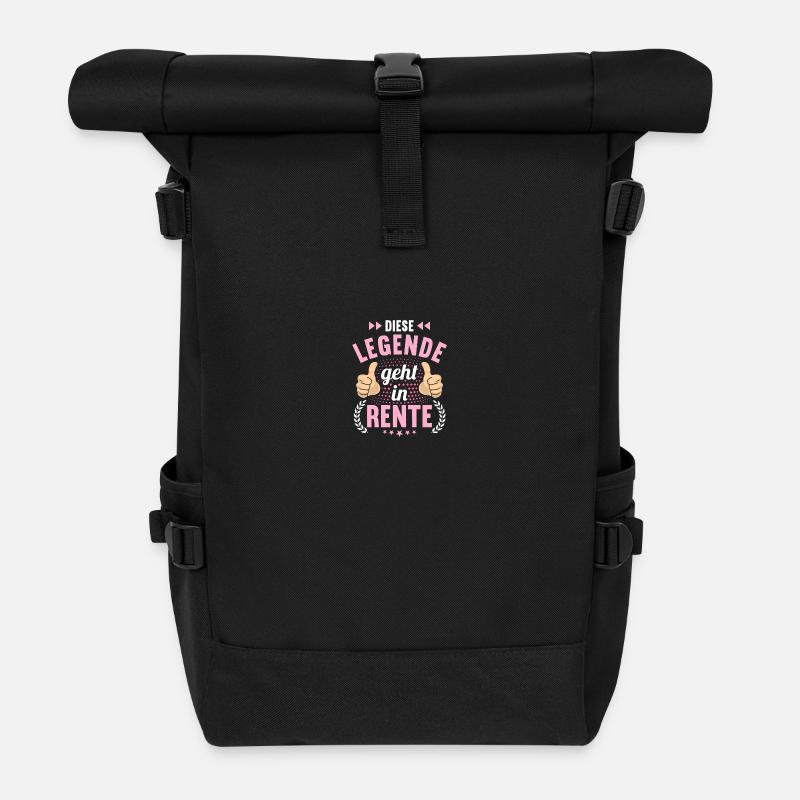 Rentnerin 2023 Rente 2023 Rentner 2023 - Rolltop Rucksack - Schwarz