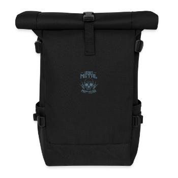 Heavy Metal Matters Bone Skull Music - Roll Top Backpack - black - Front