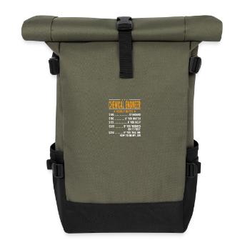 Ingénieur chimiste Salaire horaire - Sac à dos roll top - olive/noir - Devant