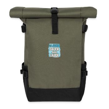 40 Jahre Bauch statt Lauch Herren 40 Geburtstag - Rolltop Rucksack - Olive/Schwarz - Vorne