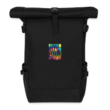 Feller Lustiger Spruch - Sac à dos roll top - noir - Devant