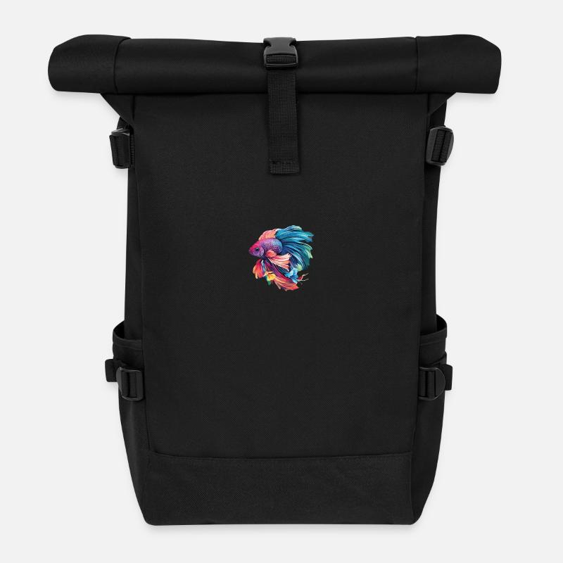Bettafish Couleurs vives - Sac à dos roll top - noir