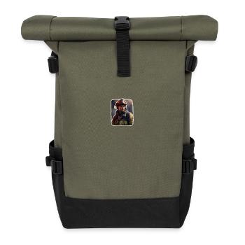Pompier - Sac à dos roll top - olive/noir - Devant