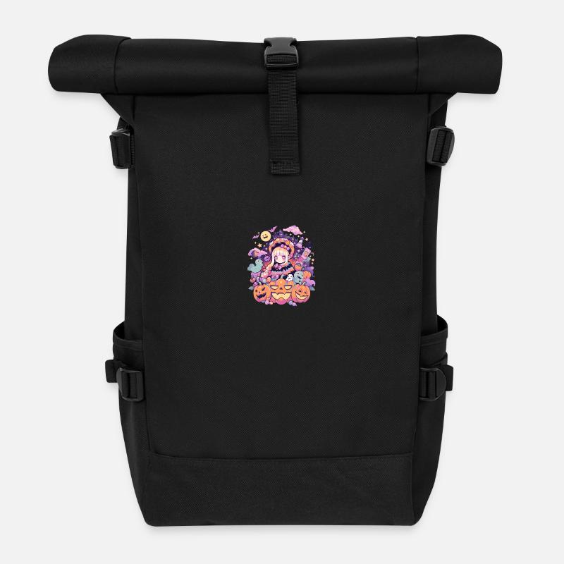 Ästhetik Anime Halloween - Rolltop Rucksack - Schwarz
