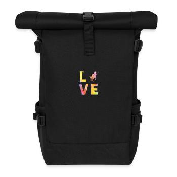 Les chevaux aiment - Sac à dos roll top - noir - Devant