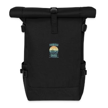 Be a Snail if you can Snail Shell Animal - Roll Top Backpack - black - Front