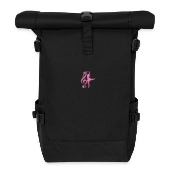 Ballerina und Notenschlüssel für Ballet - Rolltop Rucksack - Schwarz - Vorne