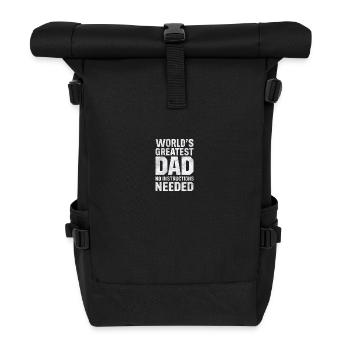 Weltbester Papa Keine Anleitung Nötig - Rolltop Rucksack - Schwarz - Vorne