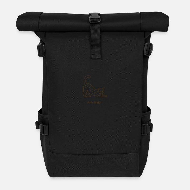 Felis Major - Sac à dos roll top - noir