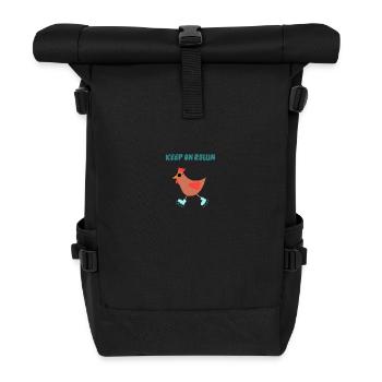Poulet décontracté sur patins à roues alignées avec lunettes de soleil - Sac à dos roll top - noir - Devant