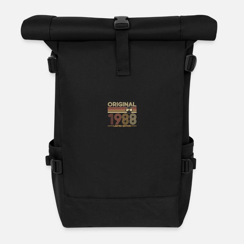 1988 - Rolltop Rucksack - Schwarz