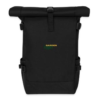 Garden Veggies Schrift - Rolltop Rucksack - Schwarz - Vorne