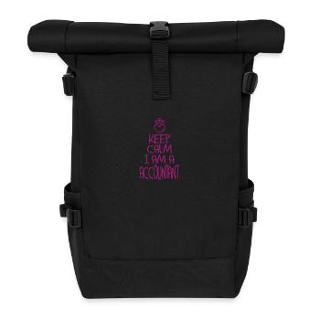 Keep Calm Buchhalter cool Buchhalter Geschenk - Rolltop Rucksack - Schwarz - Vorne