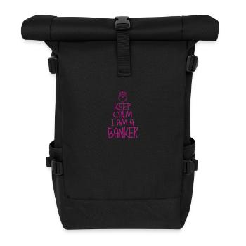 Gardez calme Banquier Cool Banker Cadeau - Sac à dos roll top - noir - Devant