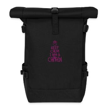 Keep Calm Captain Cool Captain Gift - Roll Top Backpack - black - Front