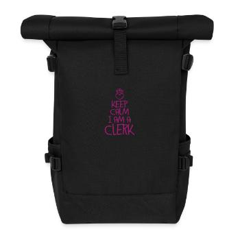Keep Calm Clerk - Roll Top Backpack - black - Front