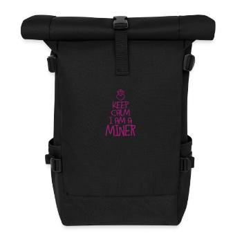 Gardez votre calme les mineurs - Sac à dos roll top - noir - Devant