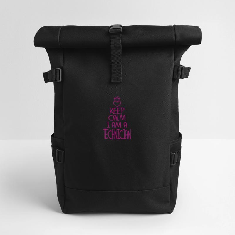 Keep Calm Technician Cool Technician Gift Roll Top Backpack