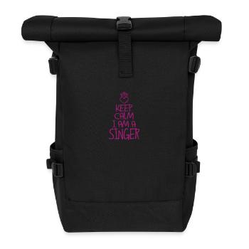 Keep Calm Singer Cool Singer Cadeau - Sac à dos roll top - noir - Devant