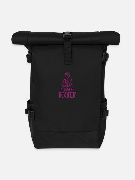 Gardez calme Couvreur cool Cadeau de couvreur - Sac à dos roll top - noir