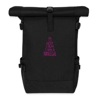 Keep Calm Rechtsanwaltsfachangestellte cool - Rolltop Rucksack - Schwarz - Vorne