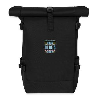 Einhorn Born To Be A Unicorn - Roll Top Backpack - black - Front