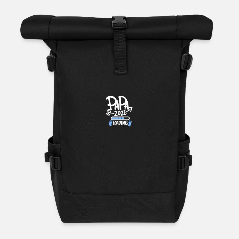 Papa 2023 - Vater 2023 loading Sohn - Rolltop Rucksack - Schwarz