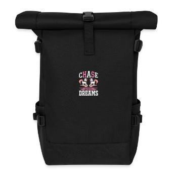Live your dreams Unicorn - Roll Top Backpack - black - Front