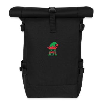 Ugly Christmas Ich bin der kluge Elf Sprüche - Rolltop Rucksack - Schwarz - Vorne