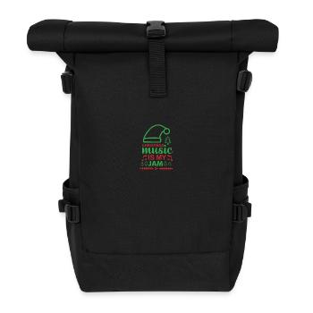 Christmas music is my jam - Roll Top Backpack - black - Front
