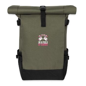 Soyez une licorne sur une prairie de chevaux Licorne - Sac à dos roll top - olive/noir - Devant