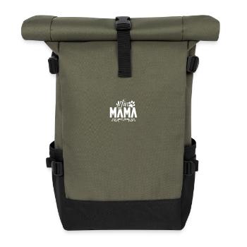 Maman de fourrure - Sac à dos roll top - olive/noir - Devant