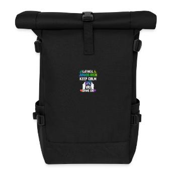 Niveau JUNIOR HIGH restez calme et jouez - Sac à dos roll top - noir - Devant