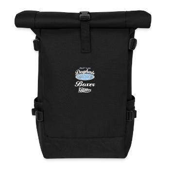 Hundeglitzer Boxer - Rolltop Rucksack - Schwarz - Vorne