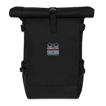 Grandfather Unicorn Unicorn - Roll Top Backpack - black - Front