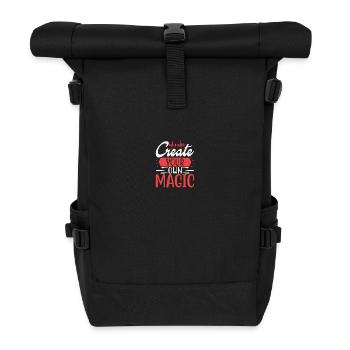 Erschaffe deine eigene Magie Unicorn - Rolltop Rucksack - Schwarz - Vorne