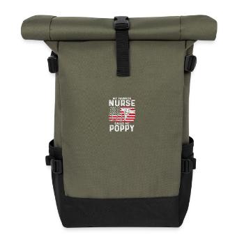 Gesundheit und Krankenpflegerin - Rolltop Rucksack - Olive/Schwarz - Vorne
