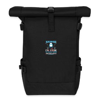 Nurse Im Here To Save - Roll Top Backpack - black - Front