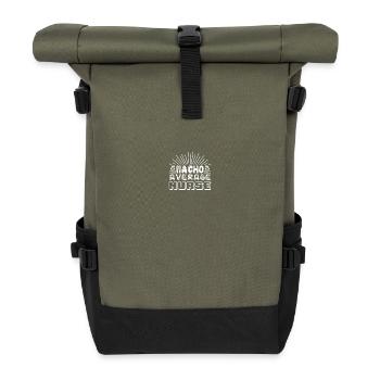 Nacho Durchschnittliche Krankenschwester - Rolltop Rucksack - Olive/Schwarz - Vorne