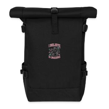 I believe in unicorn unicorn - Roll Top Backpack - black - Front