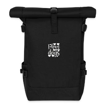 J’aime mes chiens - Sac à dos roll top - noir - Devant