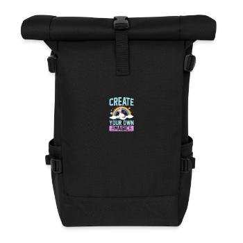 Créez votre propre licorne magique - Sac à dos roll top - noir - Devant